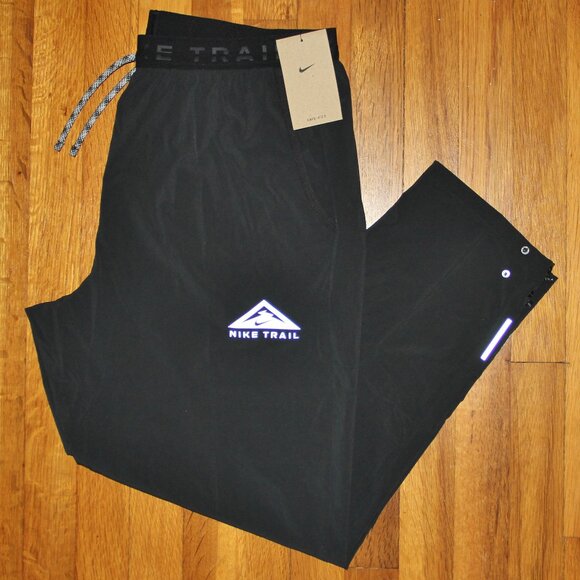 Nike Trail Dawn Range Dri-Fit Running Pants Mens XL Black - Picture 1 of 9